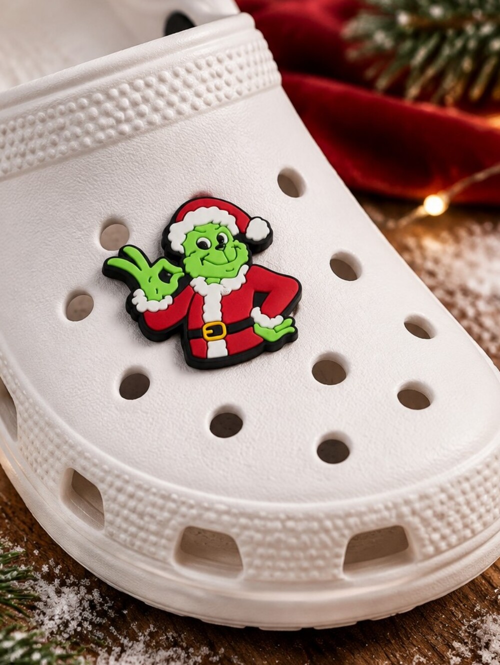 Grinch Croc Shoe Charm Christmas Green Holiday Spirit Character Jibbitz Style